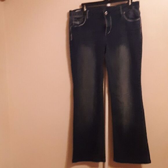 VINTAGE SALT WORKS 90'S Y2K WOMENS DARK DENIM BOOTCUT JEANS SIZE 8 - Picture 1 of 5
